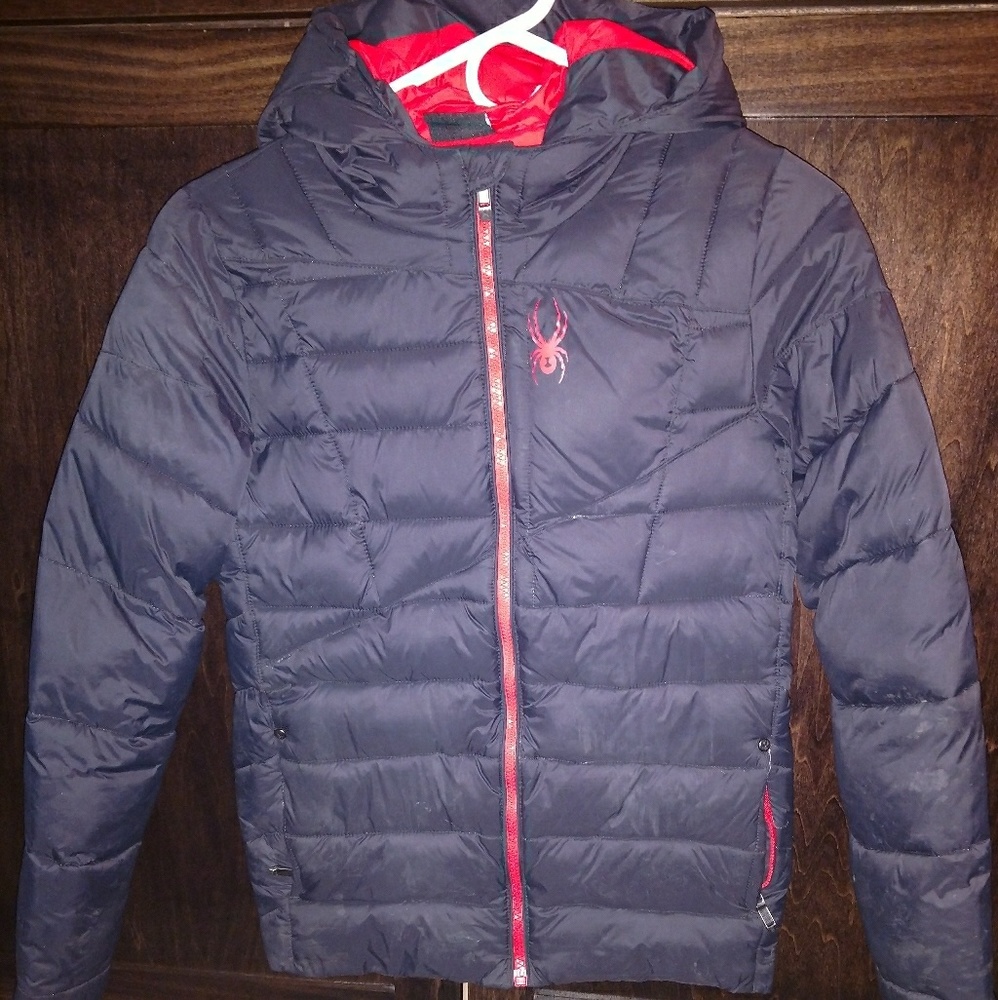 Boys medium black puffer Spyder jacket